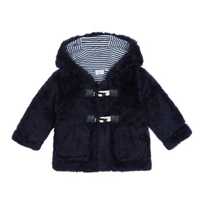 bluezoo Baby boys' navy hooded fleece jacket